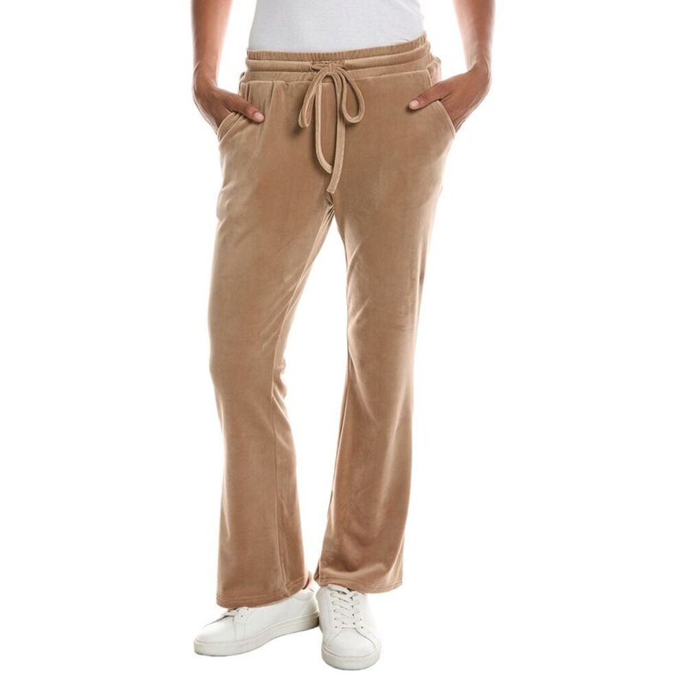 Knit Riot Womens  Classic Velour Pant, Brown